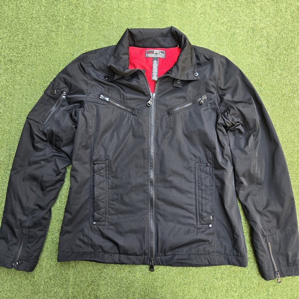 LRL Lauren active jacket men's Size Small Black Zip Up